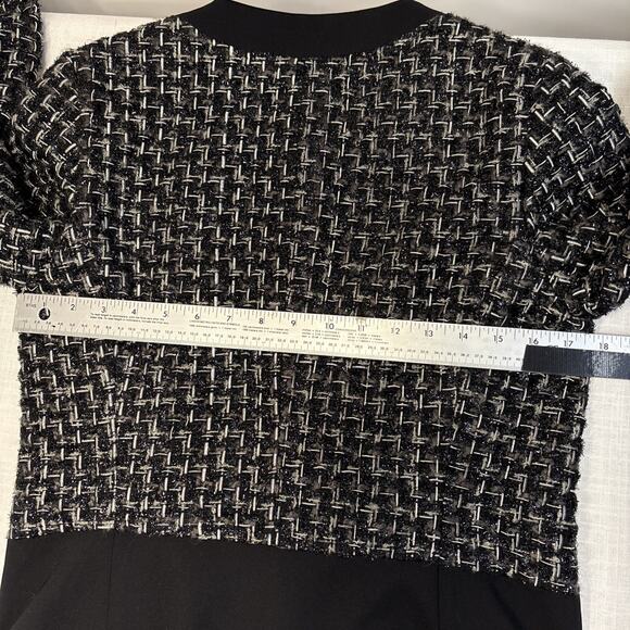 Peter Nygard Boucle Tweed Blazer Jacket Silver Metallic - Sz 6 - Picture 14 of 16